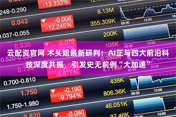 云配资官网 木头姐最新研判：AI正与四大前沿科技深度共振，引发史无前例“大加速”