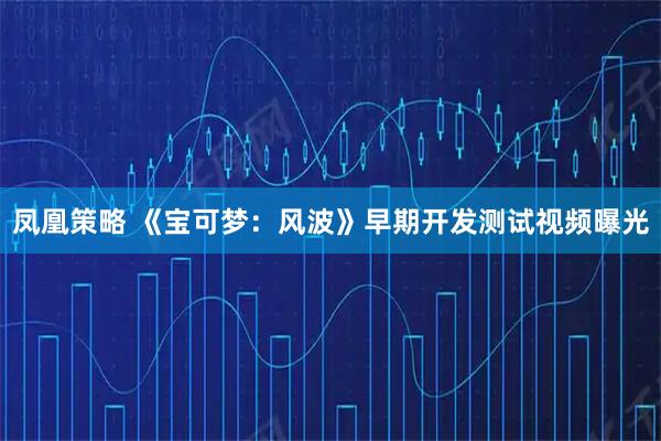 凤凰策略 《宝可梦：风波》早期开发测试视频曝光